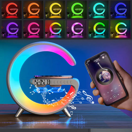 3-in-1-RGB-Lampe mit Lautsprecher und kabellosem Laden